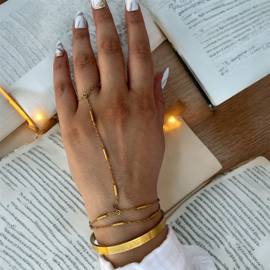 Altın Renk Zarif Zincirli Şahmeran Ve Ayetel Kürsü Bileklik Seti– Şıklığın En Zarif Hali